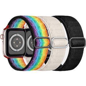 3 Pk Stretchy Apple Watch Bands 42/44/45/49 mm Soft Sport Strap Pride New